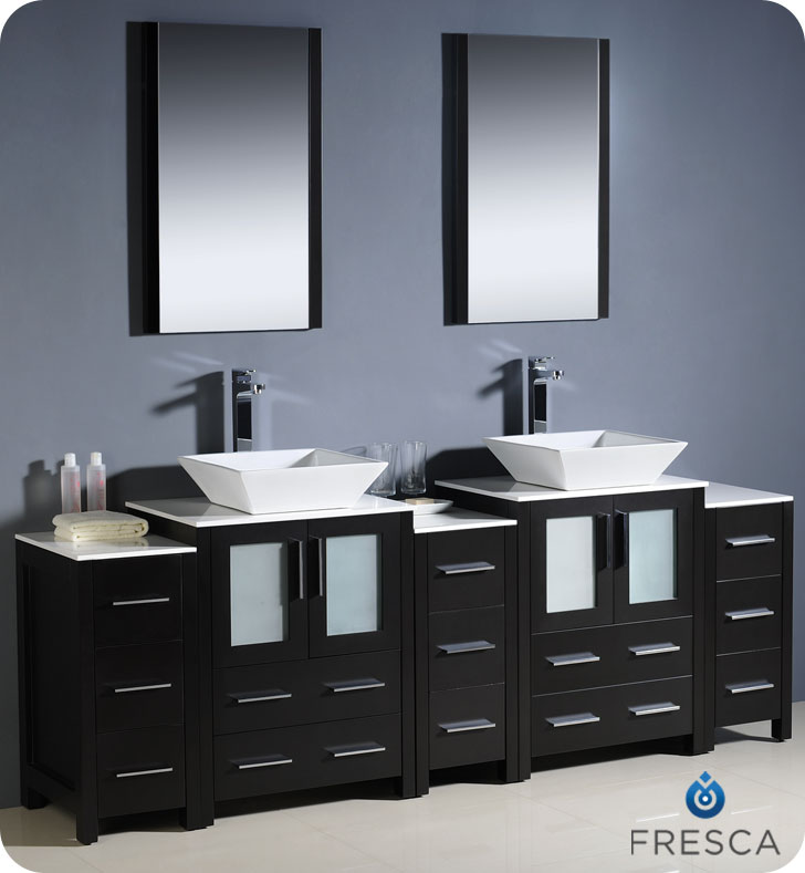 Bathroom Vanity Vessel Sink Cheap 60" to 84" torino double vessel sink vanity - espresso - bathgems Bathroom Vanity Vessel Sink Cheap 60" to 84" torino double vessel sink vanity - espresso - bathgems