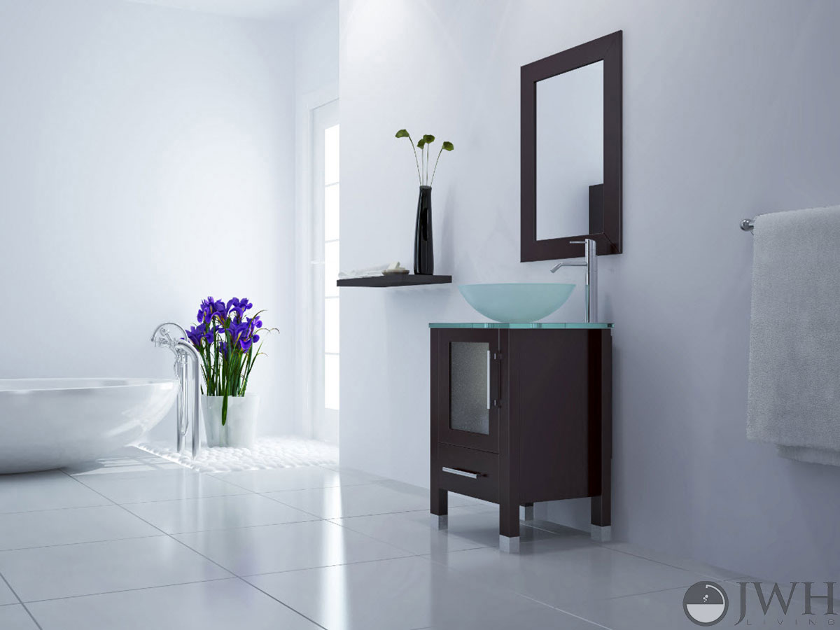 1775 Soft Focus Small Bathroom Vanity Glass Bathgemscom