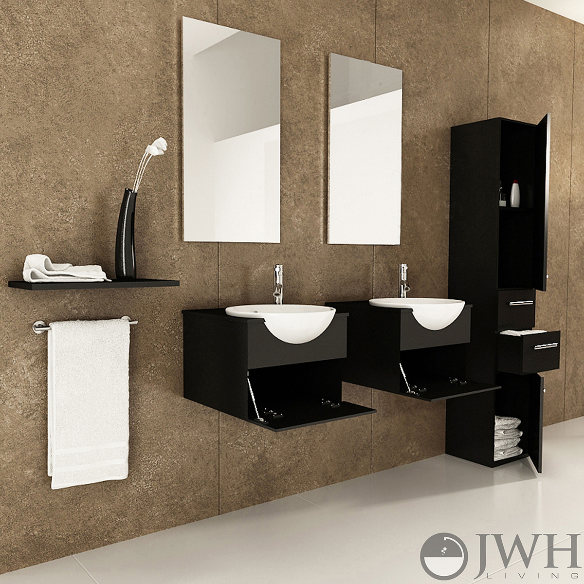 42" Mira Double Bathroom Vanity Espresso