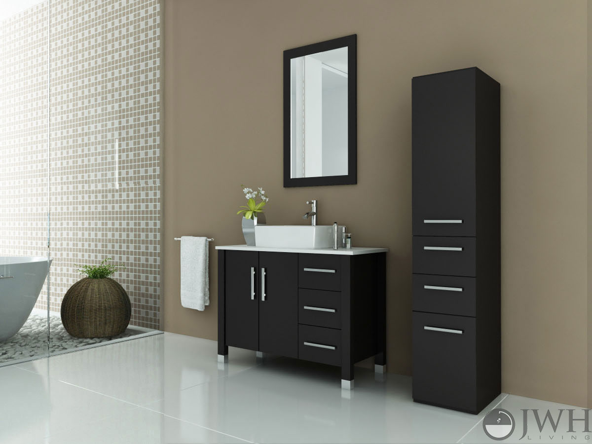 39" Crater Single Bathroom Vanity Espresso