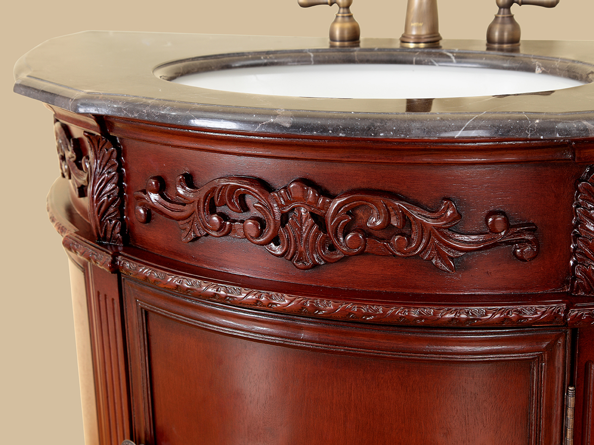 Intricate Detailing Along All Sides of Vanity