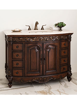 48" Provincial Single Bath Vanity - Dark