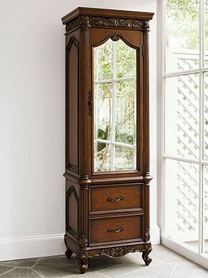 25.5" Provincial Towel Cabinet - Dark 25.5" Provincial Towel Cabinet - Dark