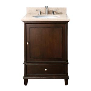 25" Cesarina Single Bath Vanity - Walnut