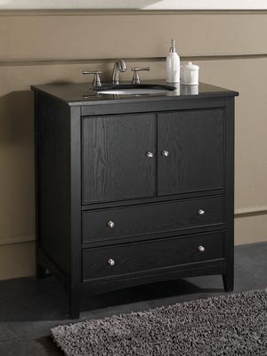 31" Lorenzo Single Bath Vanity - Dark Ebony 31" Lorenzo Single Bath Vanity - Dark Ebony