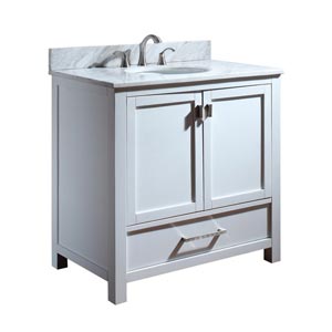 37" Toscana Single Bath Vanity - White 37" Toscana Single Bath Vanity - White