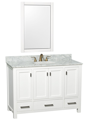 48" Sheffield Single Bath Vanity - White
