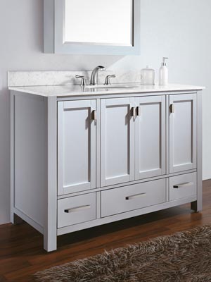 49" Toscana Single Bath Vanity - White 49" Toscana Single Bath Vanity - White