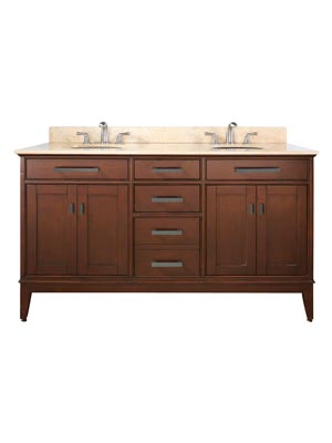 61" Marciana Double Sink Vanity - Tobacco 61" Marciana Double Sink Vanity - Tobacco