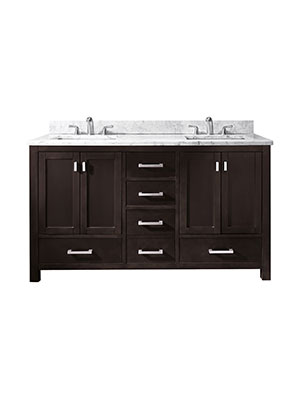 61" Toscana Double Sink Vanity - Espresso 61" Toscana Double Sink Vanity - Espresso