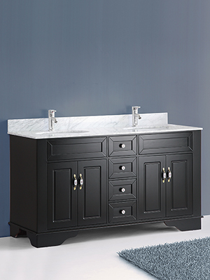59" Littleton Double Sink Vanity - Espresso