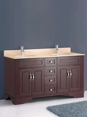 59" Littleton Double Sink Vanity - Amber 59" Littleton Double Sink Vanity - Amber