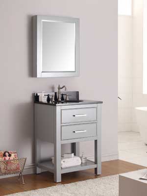 25" Begonia Single Bath Vanity - Chilled Gray