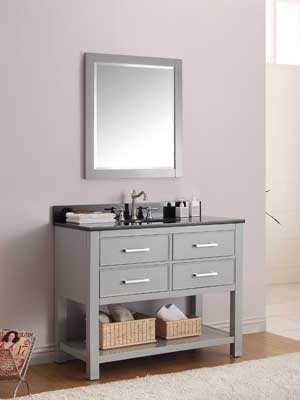 43" Begonia Single Bath Vanity - Chilled Gray