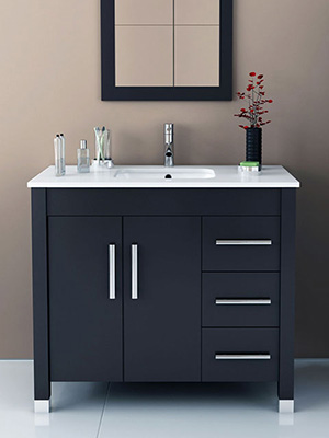 39.5" Crater Under Mount Sink Bath Vanity - Bathgems.com