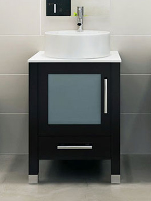 23.7" Mini Lune Single Vessel Sink Vanity