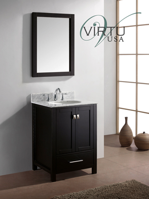 25" Caroline Avenue Single Bath Vanity - Espresso