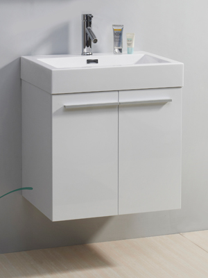 24" Midori Single Bath Vanity - White 24" Midori Single Bath Vanity - White