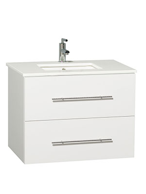 30" Zentra Single Bath Vanity - White