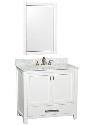 36" Sheffield Single Bath Vanity - White