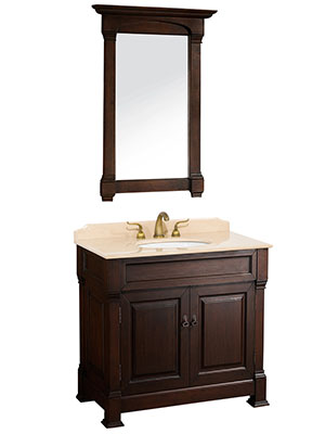 36" Andover Single Bath Vanity - Dark Cherry