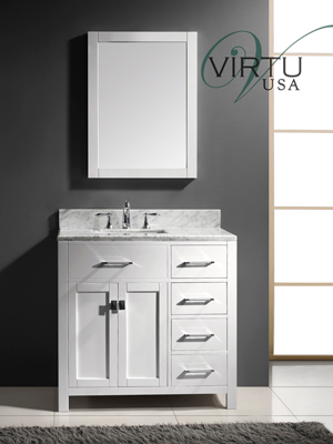 36" Caroline Parkway Single Bath Vanity - White