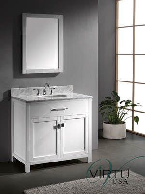 36" Caroline Single Bath Vanity - White