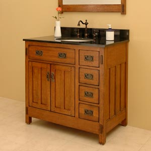 36 American Craftsman Single Bath, Craftsman Bathroom Vanity