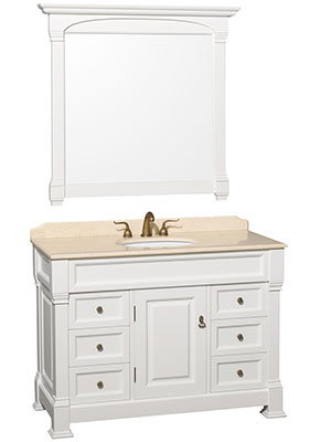 48" Andover Single Bath Vanity - White