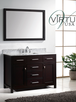 48" Caroline Single Bath Vanity - Espresso