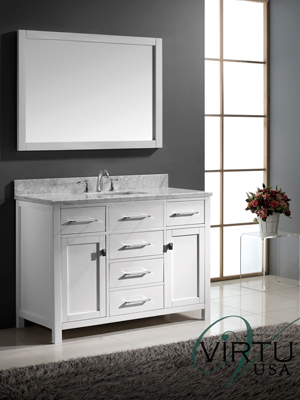 48" Caroline Single Bath Vanity - White