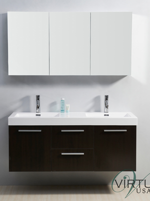 54" Midori Double Sink Vanity - Wenge 54" Midori Double Sink Vanity - Wenge