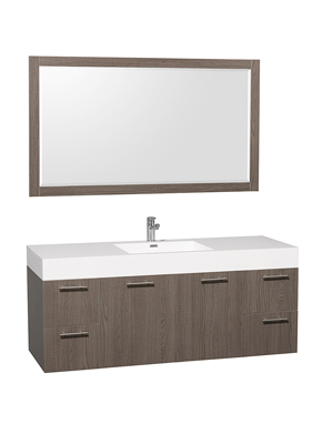 60" Amare Single Bath Vanity - Grey Oak 60" Amare Single Bath Vanity - Grey Oak