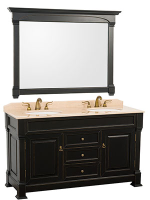 60" Andover Double Sink Vanity - Black