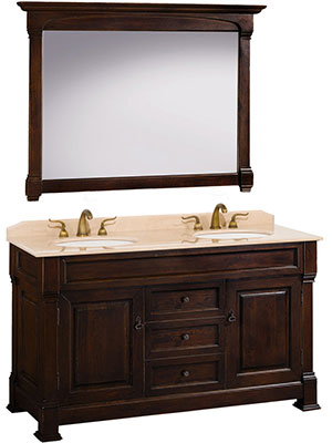 60" Andover Double Sink Vanity - Dark Cherry