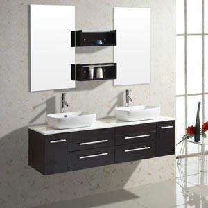 60" Augustine Double Sink Vanity - Espresso
