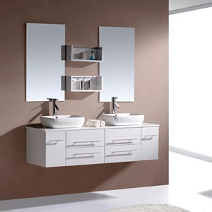 60" Augustine Double Sink Vanity - White 60" Augustine Double Sink Vanity - White