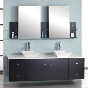 61" Clarissa Double Sink Vanity - Stone Top