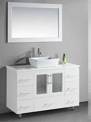 Single vessel sink vanity discount