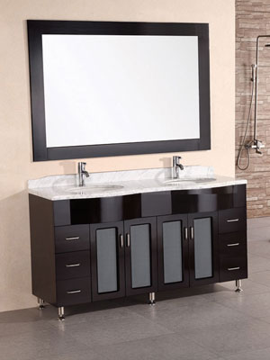 61" Bello Double Sink Vanity