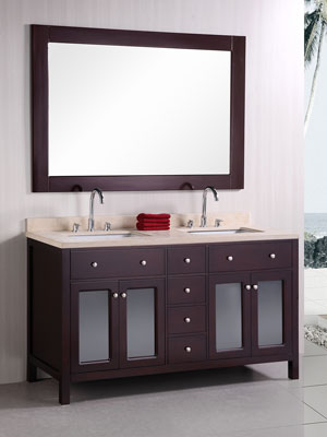 60" Venetian Double Sink Vanity
