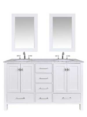 60" Ida Double Sink Vanity - Pure White 60" Ida Double Sink Vanity - Pure White