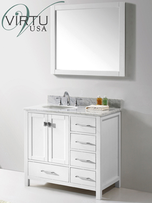 37" Caroline Avenue Single Bath Vanity - White