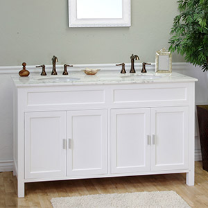 60" Maronea Double Sink Vanity - White