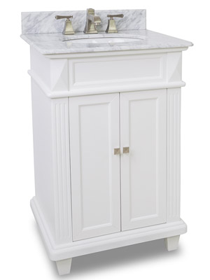 24" Jupiter Single Bath Vanity - White