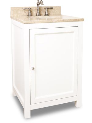 24" Aristoclea Single Bath Vanity - White