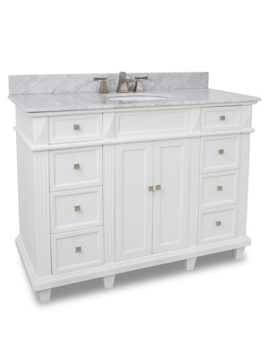 48" Jupiter Single Bath Vanity - White