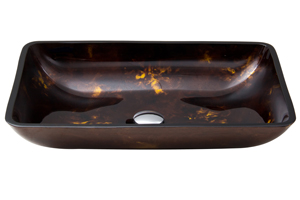 Rectangular Brown And Gold Fusion Vessel Sink Bathgems Com