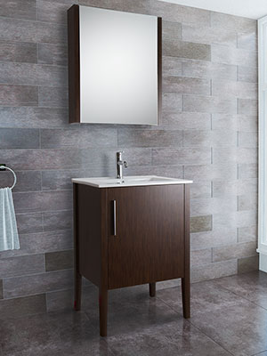 24" Maxine Single Bath Vanity - Wenge