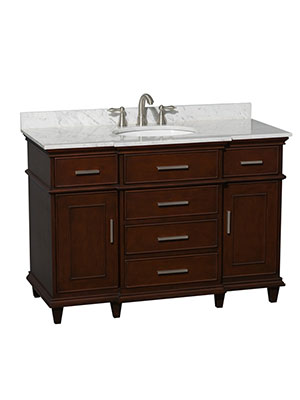 48" Berkeley Single Bath Vanity - Dark Chestnut